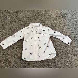 Baby Gap Disney Mickey Mouse Poplin Shirt - Size 2T